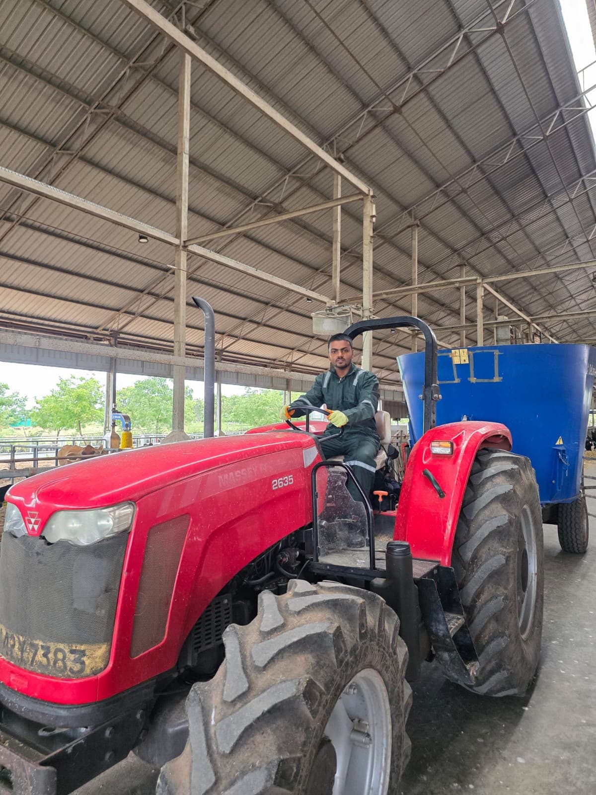 Students working on an international farm — farm-tractor-massey-ferguson