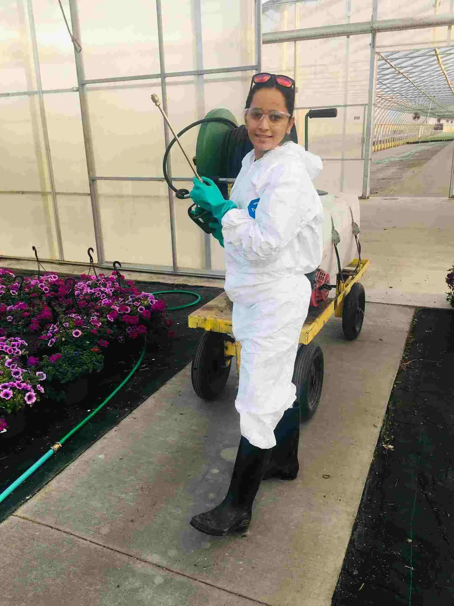 Students in hands-on field training on an international farm